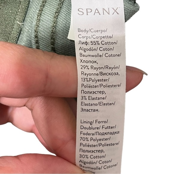 SPANX Stretch Twill Ankle Cargo Pant in Soft Sage M - Picture 14 of 14